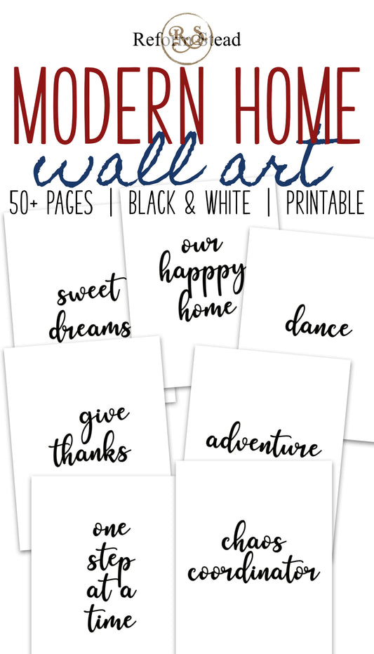 Modern Home Wall Art Bundle {50+ pages}