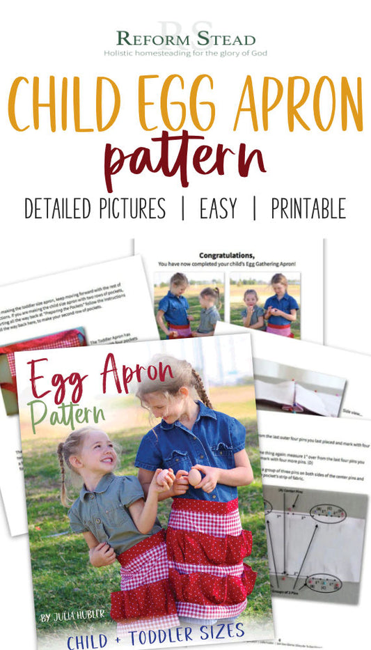 Egg Gathering Apron Pattern {Kids}